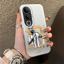 Ucuc Vivo V50 Lite 4g/5g Uyumlu Sert Akrilik Arka Silikon Kenar Lens Koruma Şık Baskı Kılıf