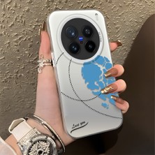 Ucuc Vivo X200 Pro Uyumlu Sert Akrilik Arka Silikon Kenar Lens Koruma Şık Baskı Kılıf