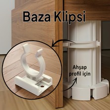 Glaswen Ahşap Baza Klipsi Mutfak Dolap Tezgah Alt Kısım Kapatma Klips Mobilya Ayak Tutucu Toka
