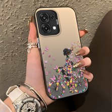 Ucuc Oppo A6 Pro 4g/5g Uyumlu Sert Akrilik Arka Silikon Kenar Lens Koruma Şık Baskı Kılıf
