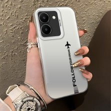 Ucuc Vivo Y27 5G/Y27S Uyumlu Sert Akrilik Arka Silikon Kenar Lens Koruma Şık Baskı Kılıf