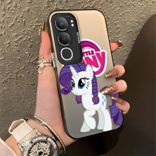 Ucuc Vivo Y19S 4G/Y19S Pro Uyumlu Sert Akrilik Arka Silikon Kenar Lens Koruma Şık Baskı Kılıf