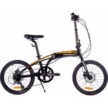 Geotech Fold-Up 20.2 20 Jant 8 Vites Hd Katlanır Bisiklet - Mat Siyah Turuncu