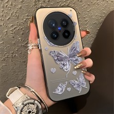 Ucuc Vivo X200 Pro Uyumlu Sert Akrilik Arka Silikon Kenar Lens Koruma Şık Baskı Kılıf