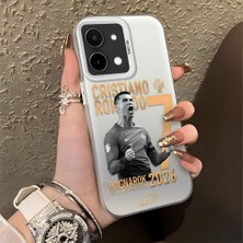 Ucuc Vivo Y28 4g Uyumlu Sert Akrilik Arka Silikon Kenar Lens Koruma Şık Baskı Kılıf