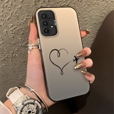 Ucuc Samsung Galaxy A23 4g/5g Uyumlu Sert Akrilik Arka Silikon Kenar Lens Koruma Şık Baskı Kılıf