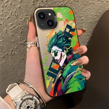 Ucuc iPhone 13 Mini Uyumlu Sert Akrilik Arka Silikon Kenar Lens Koruma Şık Baskı Kılıf