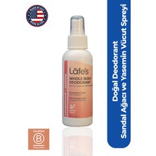 Lafe's Doğal Deodorant Vücut Bakımı, Sandal Ağacı ve Yasemin Özlü Vücut Spreyi 118 ml