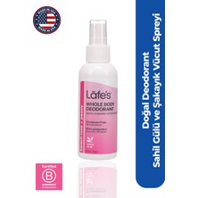Lafe's Doğal Deodorant Vücut Bakımı, Sahil Gülü ve Şakayık Vücut Spreyi 118 ml