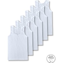 Panfilia %100 Pamuk Kız Çocuk Kalın Askılı Atlet 6'lı Set / Fanila / İç Çamaşır