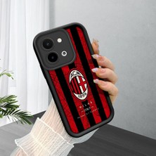 Ucuc Vivo Y28 4g Uyumlu Siyah Silikon Şık Baskı Kılıf Darbeye Dayanıklı Kamera Korumalı