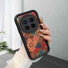 Ucuc Vivo X300 Pro Uyumlu Siyah Silikon Şık Baskı Kılıf Darbeye Dayanıklı Kamera Korumalı