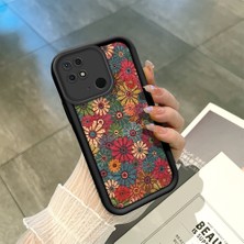 Ucuc Redmi 10C Uyumlu Siyah Silikon Şık Baskı Kılıf Darbeye Dayanıklı Kamera Korumalı