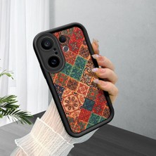 Ucuc Vivo X200 Fe Uyumlu Siyah Silikon Şık Baskı Kılıf Darbeye Dayanıklı Kamera Korumalı