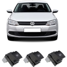 CME PARTS Volkswagen Vw Jetta 2011-2018 Uyumlu Sağ Ön + Arka Yolcu Cam Açma Anahtarı Düğmesi Siyah 3 Adet 7L6959855B