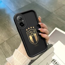 Ucuc Realme C67 4g Uyumlu Siyah Silikon Şık Baskı Kılıf Darbeye Dayanıklı Kamera Korumalı