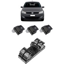 CME PARTS Volkswagen Polo 6r 2010-2013 Uyumlu Cam Açma Düğme Takımı Siyah 1 Adet Dörtlü 3 Adet Tekli