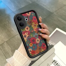 Ucuc Vivo V60 Lite 4g/5g Uyumlu Siyah Silikon Şık Baskı Kılıf Darbeye Dayanıklı Kamera Korumalı