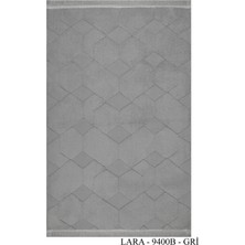 Modern Dekoratif Lara Dokuma Salon Oturma Odası Balkon Mutfak Halısı Koridor Halı Yolluk 9400B Gri