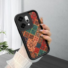 Ucuc Oppo RENO14 Pro Uyumlu Siyah Silikon Şık Baskı Kılıf Darbeye Dayanıklı Kamera Korumalı