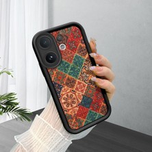Ucuc Vivo V60 Uyumlu Siyah Silikon Şık Baskı Kılıf Darbeye Dayanıklı Kamera Korumalı