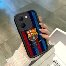 Ucuc Vivo Y27 5G/Y27S Uyumlu Siyah Silikon Şık Baskı Kılıf Darbeye Dayanıklı Kamera Korumalı