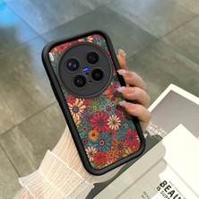 Ucuc Vivo X300 Pro Uyumlu Siyah Silikon Şık Baskı Kılıf Darbeye Dayanıklı Kamera Korumalı