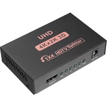 365Dükkan Hytech Hy-Lu4 4 Port 4KX2K Hdmı Splitter Dağıtıcı