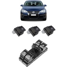 CME PARTS Vw Volkswagen Jetta Mk5 2005-2010 Uyumlu Cam Açma Düğme Takımı Siyah 1 Adet Dörtlü 3 Adet Tekli