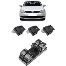 CME PARTS Volkswagen Vw Jetta 2011-2018 Uyumlu Cam Açma Düğme Takımı Siyah 1 Adet Dörtlü 3 Adet Tekli