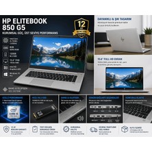 Hp Elitebook 850 G5 I5-7200U 8gb 120GB SSD 15.6” Fhd Yenilenmiş Laptop
