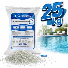 GlassBerk Cam Filtre Medyası (0.50-1.20 Mm) 25 kg Havuz Filitre Temizleme Su Arıtma Filtrasyon Filtreleme Kumu