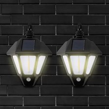 Bi Seyyar 2'li Solar Cob LED Sensörlü Duvar Lambası