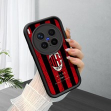 Ucuc Vivo X300 Pro Uyumlu Siyah Silikon Şık Baskı Kılıf Darbeye Dayanıklı Kamera Korumalı