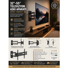Kaia Life 32 55 Inç Televizyon Askı Aparatı Duvara Monte Hareketli Tv Tutucu