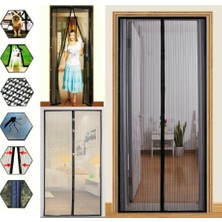 Popüler Sepet Pratik Manyetik Mıknatıslı Siyah Kapı Sinekliği Tülü 90 x 210 cm