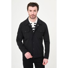 MCR Düz Slim Fit Gömlek Yaka Çıtçıtlı Erkek Mont
