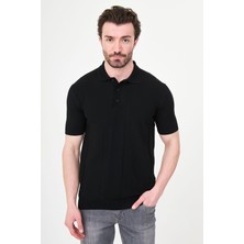 MCR Desenli Slim Fit Polo Yaka Erkek Triko T-Shirt