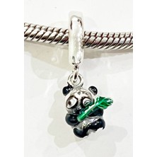 Fubena Bambusunu Tutan Panda Sallantılı Charm