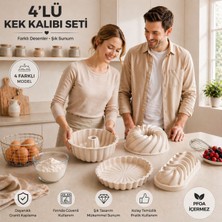 Cheftime Premium Döküm 4'lü Krem Kek Kalıbı Seti
