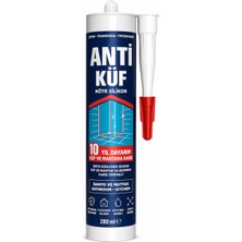 Badem10 Beyaz Anti Küf Silikon Nötr 280 ml Banyo Lavabo Mutfak Için Uygun Küfe ve Suya Dayanıklı Silikon