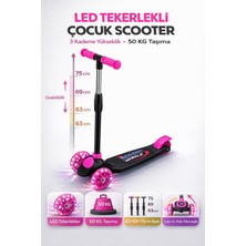Yıldırım Oyuncak LED Işıklı Frenli 3 Tekerlekli Çocuk Twist Scooter - 3 Ayarlanabilir Yükseklik Denge Scooter 3+ Yaş