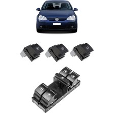 CME PARTS Vw Volkswagen Golf 5 Mk5 2004-2008 Uyumlu Cam Açma Düğme Takımı Siyah 1 Adet Dörtlü 3 Adet Tekli