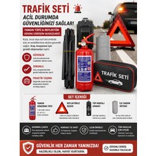 Kaia Life Trafik Seti Acil Durum Araç Güvenlik Kiti Yangın Tüpü ve Reflektörlü