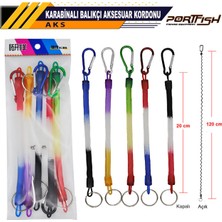 Port Fish Portfish Karabinalı 5 Adet Balıkçı Aksesuar Kordonu