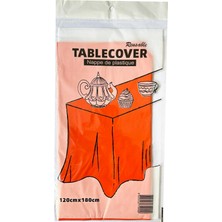 Omeyva Plastik Naylon Su Geçirmez Parti Piknik Renkli Masa Örtüsü - 120X180 Cm. - Turuncu - 1 Adet