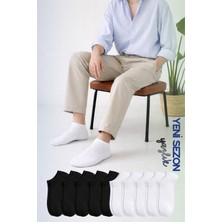 Kral Socks Ekonomik Bilek Boy Patik Çorap  Düz Desen Yıkamalı Pamuklu 10 Çift