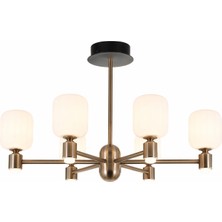 Noya Lighting 6 Başlıklı Avize - Modern Ledli Avize - Lüks Salon Oturma Odası LED Avize - 75CM