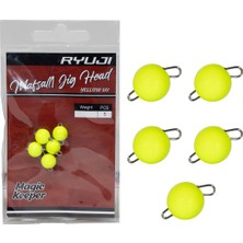 Ryuji Mafsallı 5 Adet Yellow (Uv) Jig Head Kurşunu