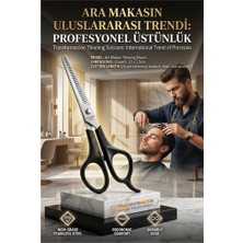 MidasTech Profesyonel Çelik Berber Kuaför Ara Makası | Berber Kuaför Saç Inceltme Makası  716939 Midast